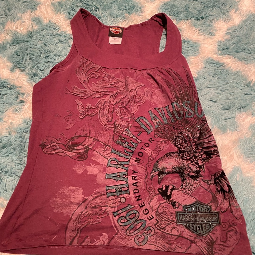 Harley Davidson size large top.